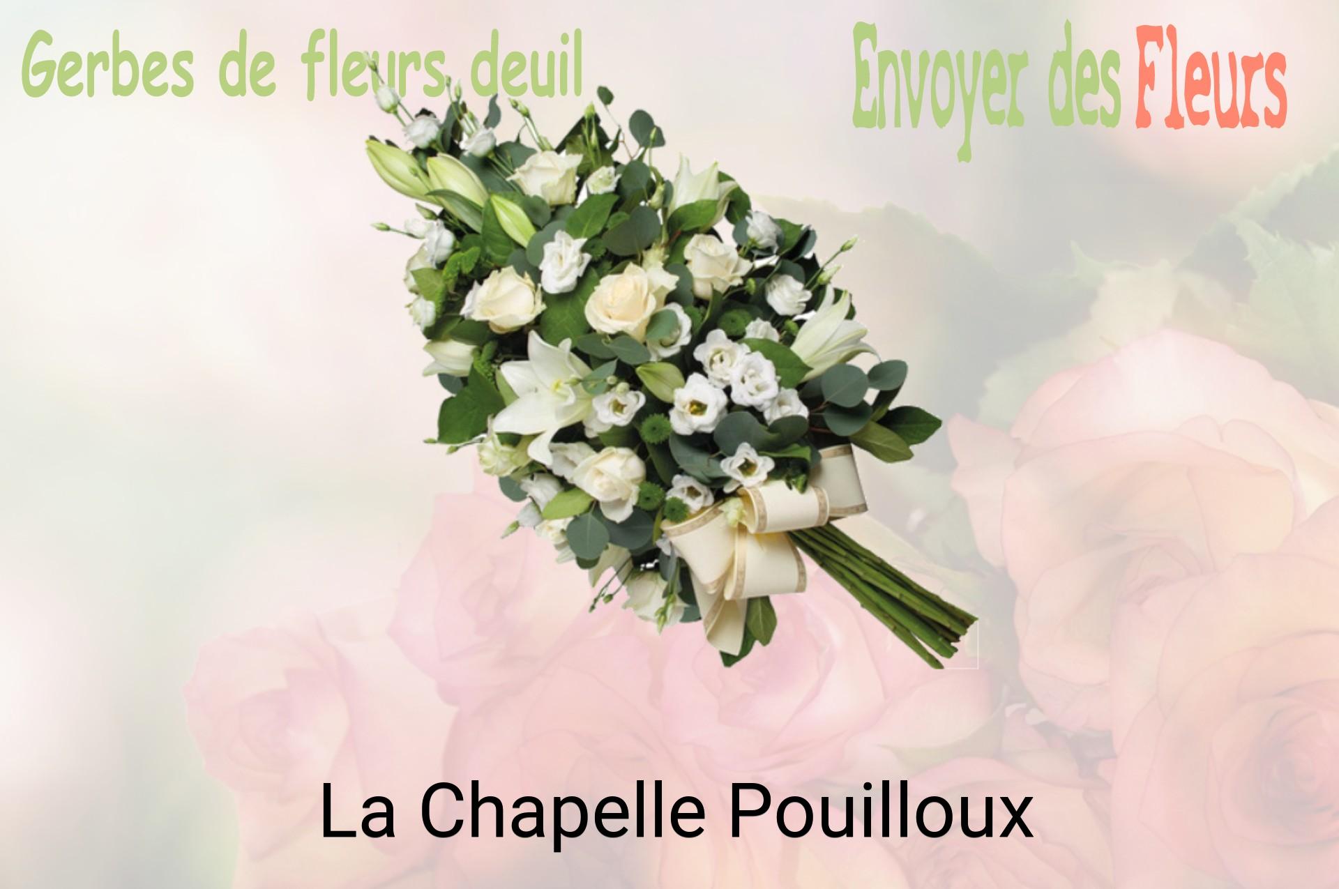 Gerbe de fleurs de deuil livrée à La Chapelle-Pouilloux